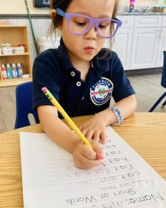 A bright and inviting classroom at Pinnacle Montessori of Forney, where children explore and learn through Montessori activities in a supportive environment.