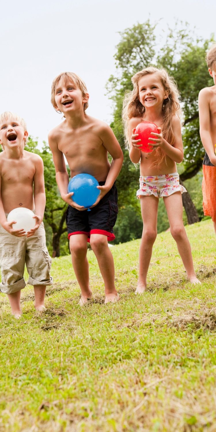 Kids Playing in Garden