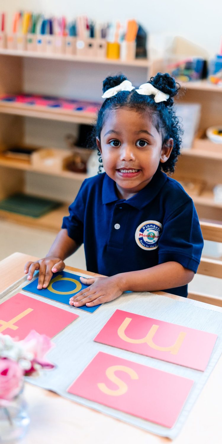north american toddler having a good time learning at Primary Montessori School of georgetown