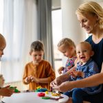 young kids in daycare
