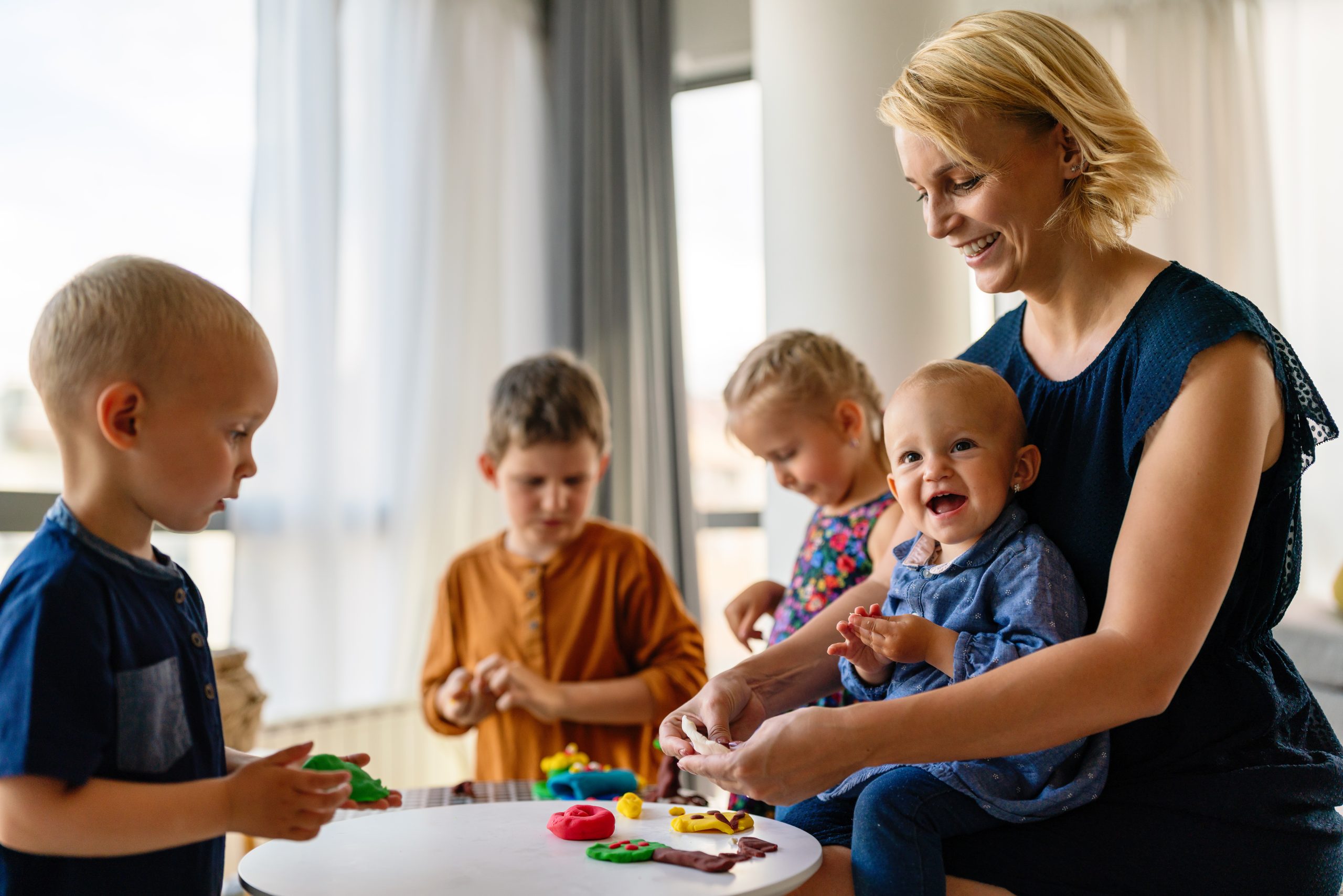 young kids in daycare